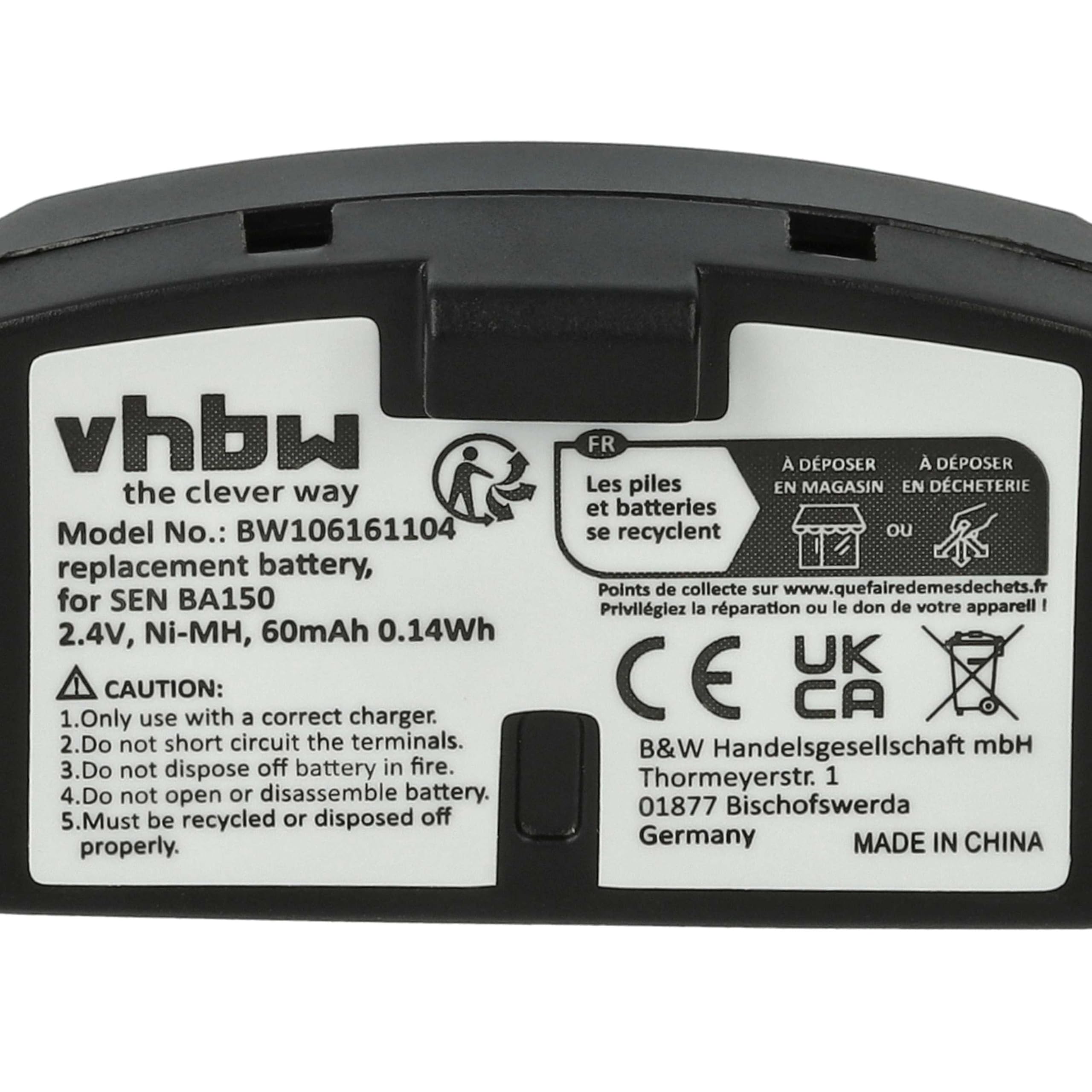 vhbw 10x Batterie Compatible avec Sennheiser RR 820