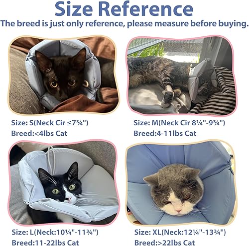 Miniatura 3 de Cono de gato, collar de cono de gato, alternativa suave después de la cirugía, cono suave para gatos para dejar de lamer y rascar, collares E para