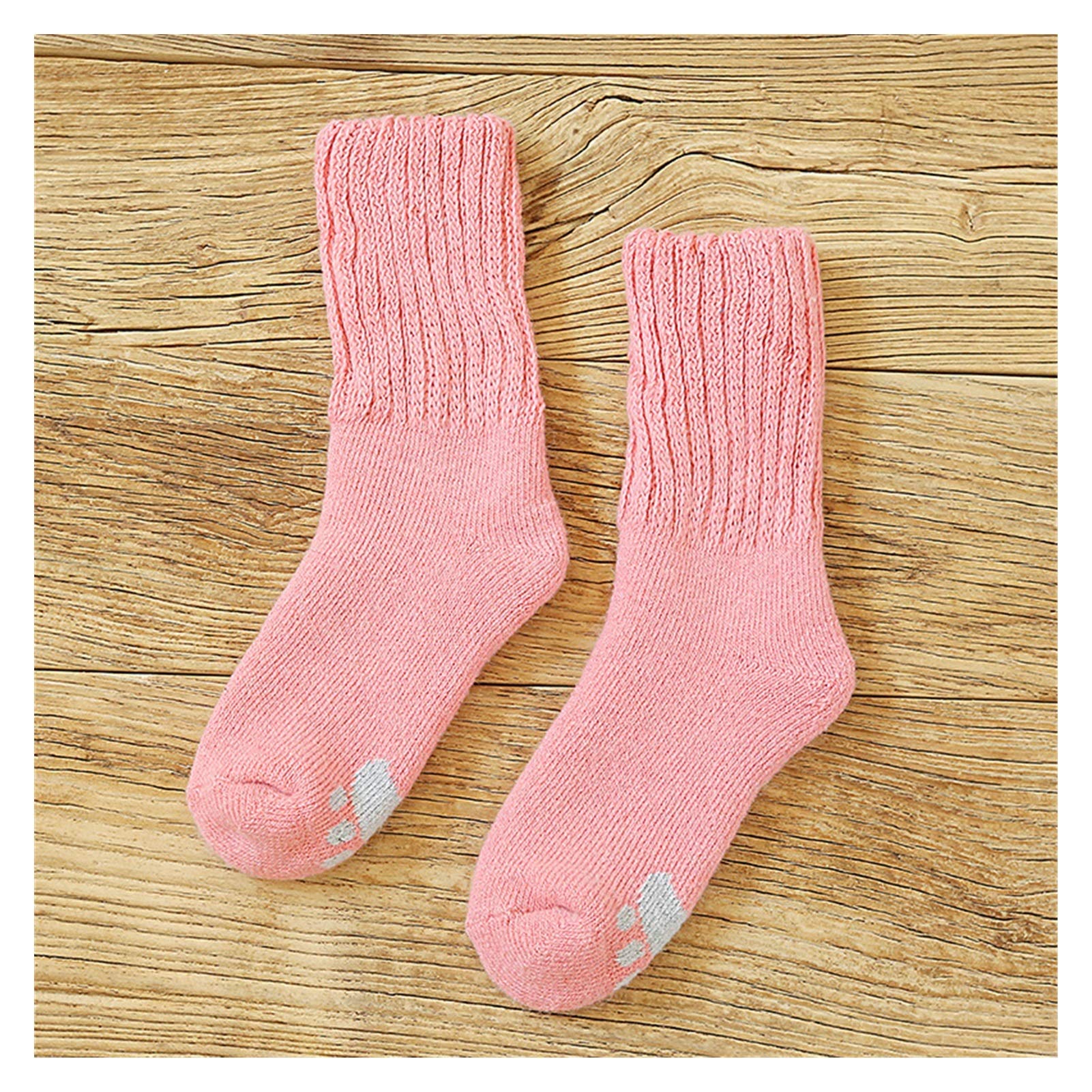 Chaussettes de chat d'hiver roses confortables et douces pour femme