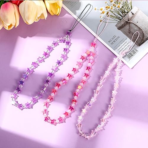 Miniatura 3 de 3 dijes con cuentas para teléfono, decoración de papelería, correa de cuentas Y2K, cordón para teléfono, bonita cadena de teléfono, correa estética