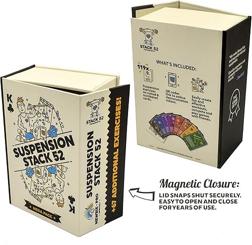 Miniatura 3 de Stack 52 Tarjetas de ejercicio de suspensión compatibles con todos los entrenadores de suspensión. Juego de entrenamiento de resistencia de peso