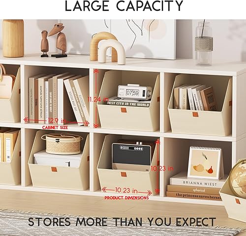 Miniatura 3 de Cubos de almacenamiento de tela para armario, paquete de 6 cubos cuadrados de almacenamiento con doble asa para ropa, toallas, juguetes, cubos