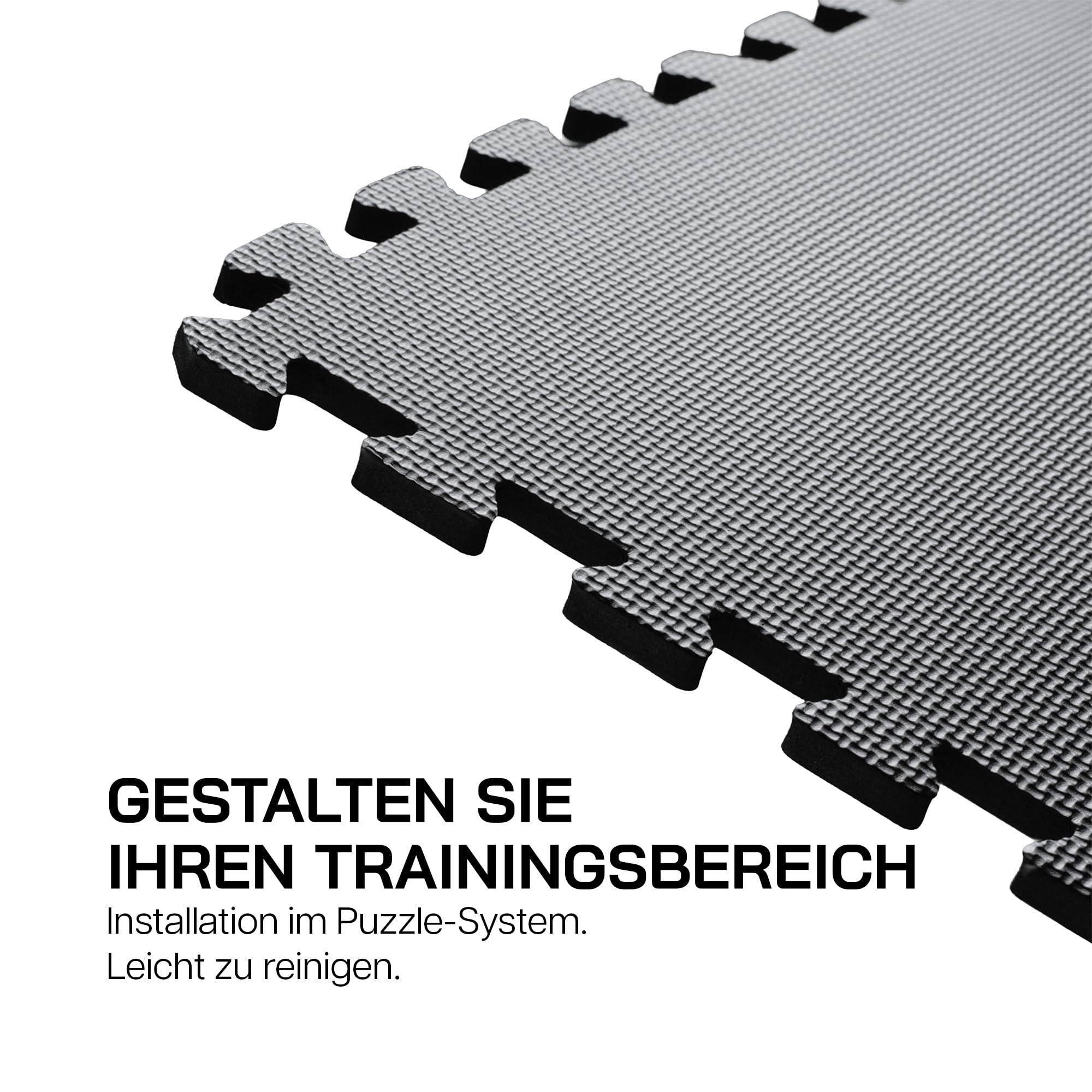 ERIC Flag Bodenschutzmatte Fitness | 6 Modulare Eva Puzzlematten + Rand, große Fläche 178x120x1 cm (2,13 m²), BPA-freier Eva-Schaum | rutschfest, Stoßdämpfend, | Home Gym, Krafttraining, Garagenboden