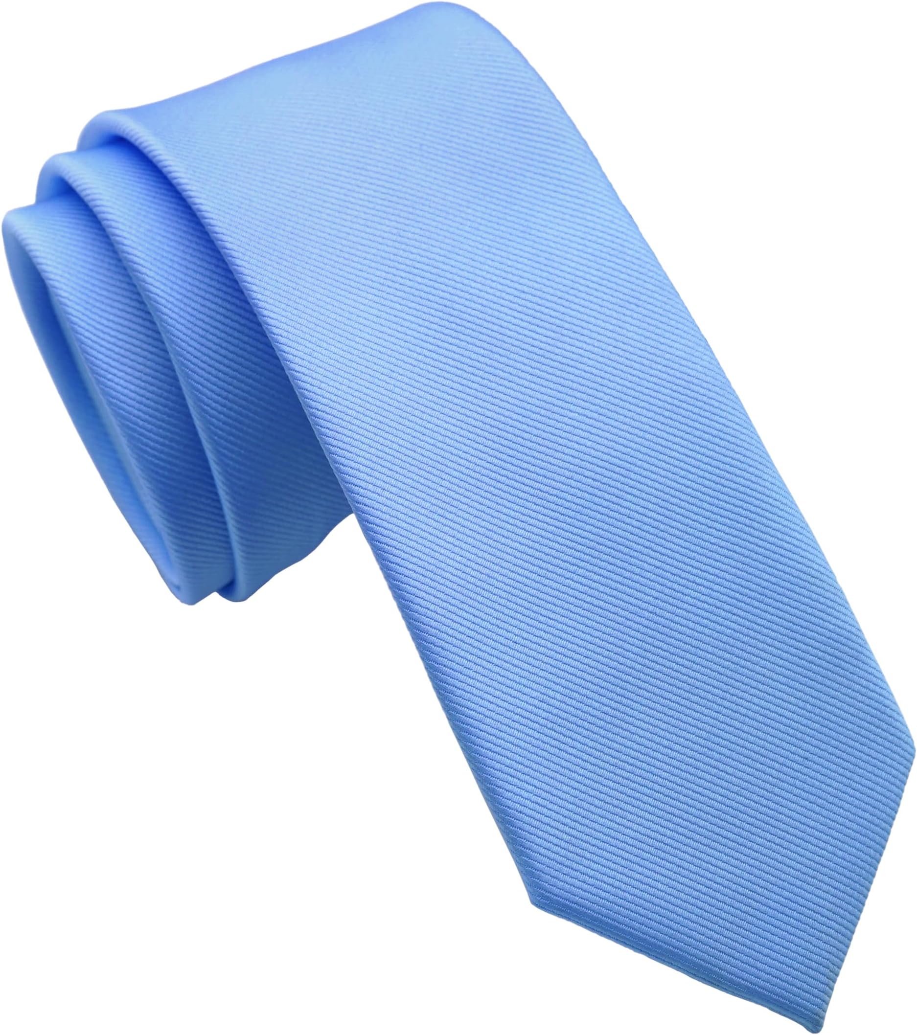 Skinny Ties for Men, Solid Color 2.5 inch Slim Neckties 1 or 5 Pack Plain Tie
