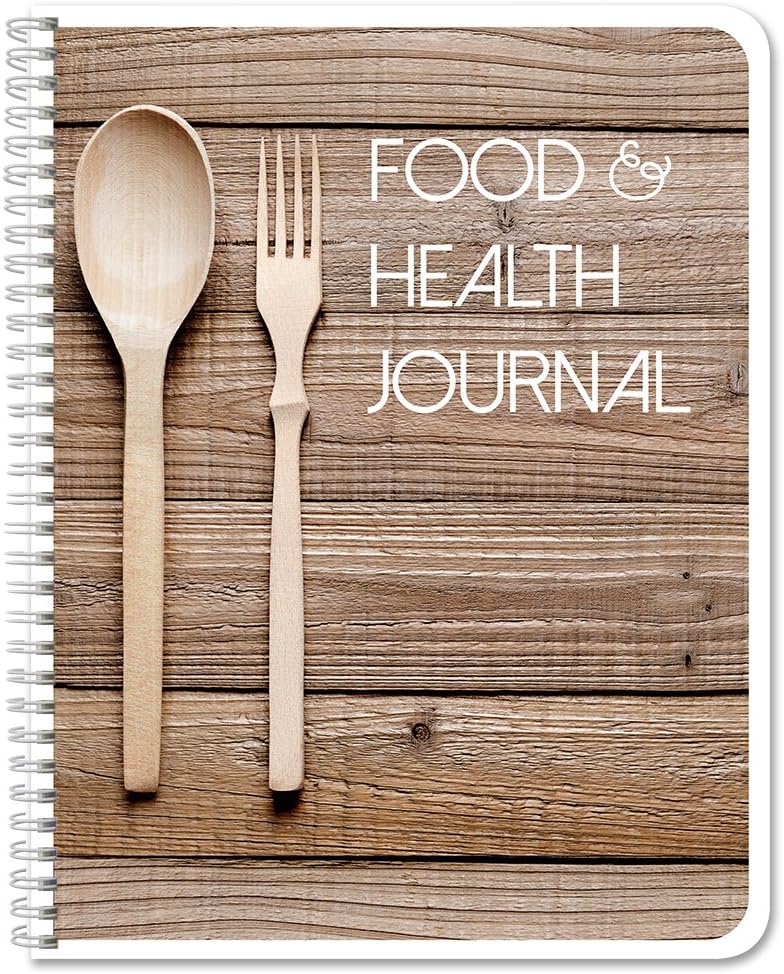 BookFactory Food and Health Journal/Food Diary/Fitness Journal Notebook, 186 Pages - 8 1/2'' x 11'' Durable Thick Translucent Cover, Wire-O Binding (Made in USA)