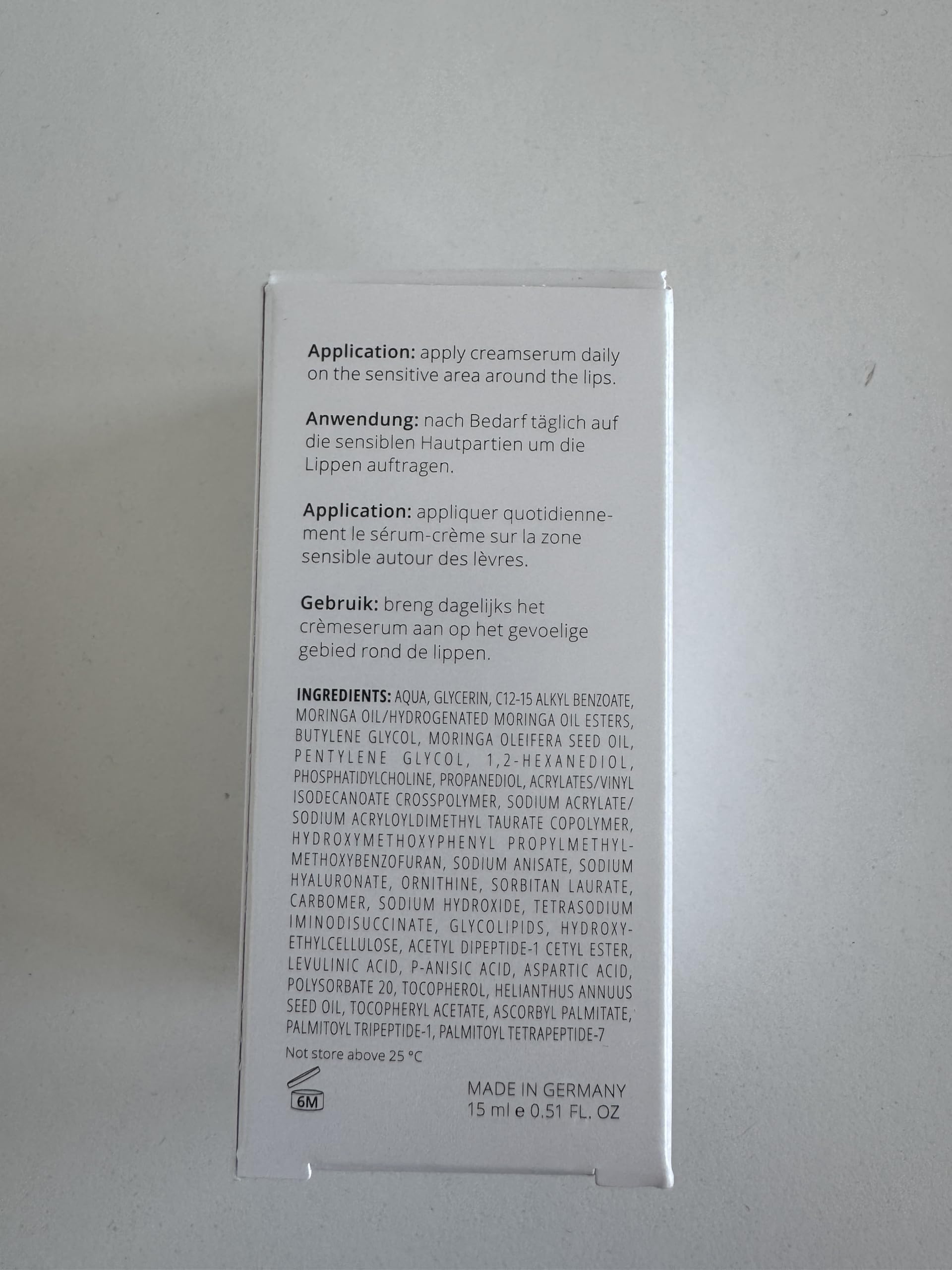 Sérum pour les lèvres - Sérum nourrissant pour les lèvres avec acide hyaluronique, peptides et extrait de clou de girofle - Pour plus de volume et de contour des lèvres - Sans parfum