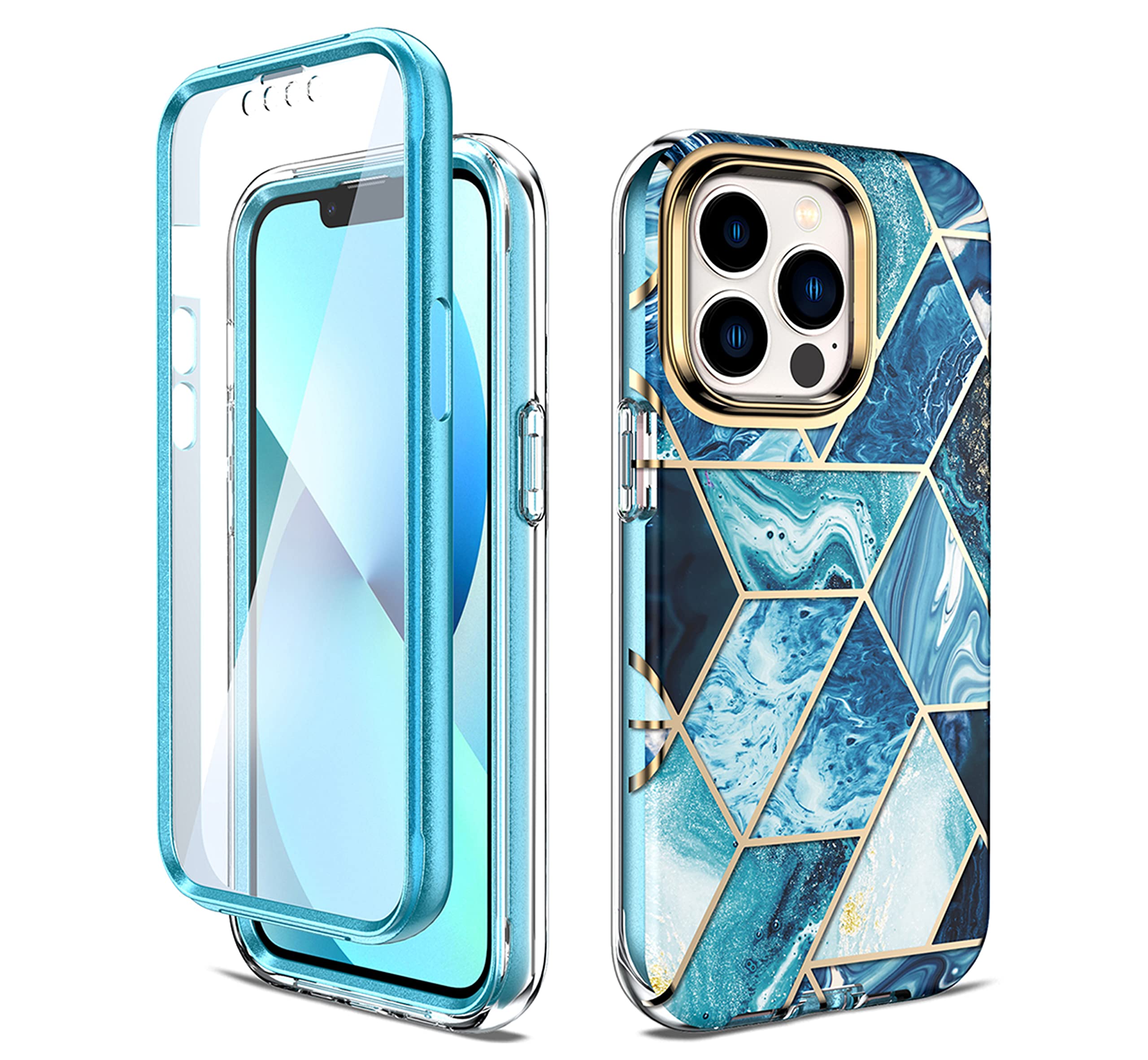 Luxify – New Launch – Luxury and Stylish Marble Cases for iPhone 13 Pro Max (6.7 inch) Slim Full-Body Stylish Protective Case with Built-in Screen Protector (Blue) (B09MKLT2VK) Amazon Price History, Amazon Price Tracker