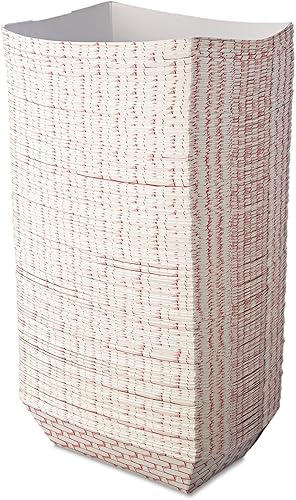 Miniatura 3 de Boardwalk 30LAG500 cestas de papel para alimentos, capacidad de 5 libras, rojoblanco, 500cartón