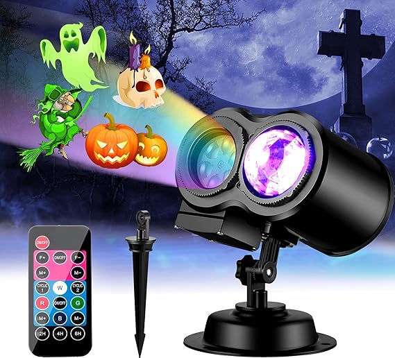 Sunolga Halloween Projector Lights with Remote Control, Waterproof Decorative Lights