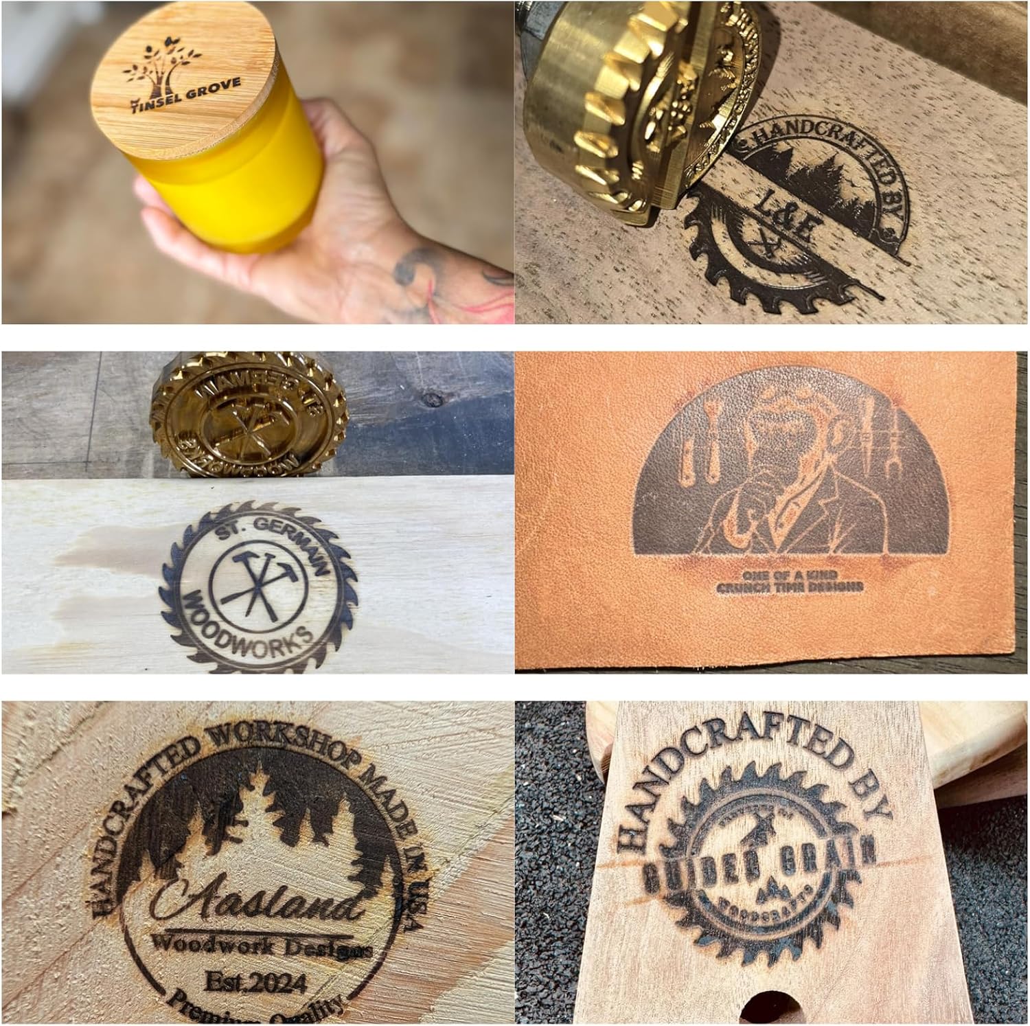 KAINSY Custom Electric Branding Iron for Wood, Personalized Wood Branding Iron Logo Stamp, Wood Burning Letter Stamp for Leather, Food, Handcrafted & Wedding Gifts, Woodworking Tools(3.5In)