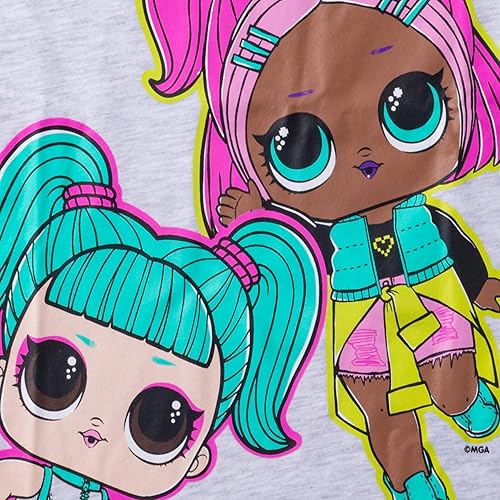 Miniatura 4 de LOL Surprise Dolls - Conjunto de camiseta y pantalones cortos para niños pequeños y grandes color púrpuragris