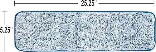 Miniatura 2 de CleanAide Almohadilla de fregona plana de microfibra de 24 pulgadas, azul