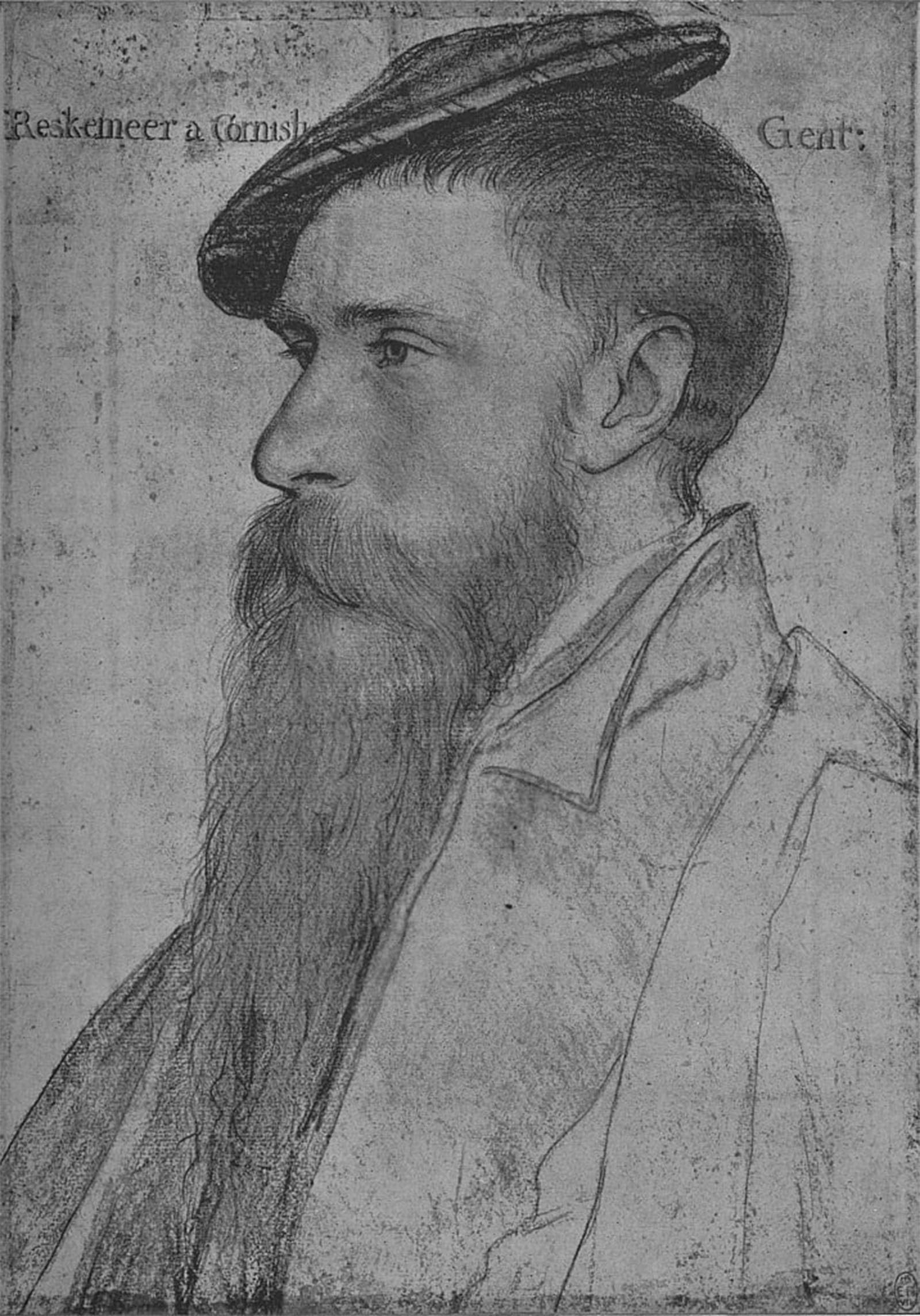 ARTXLXXBN Famous Painting Canvas Artwork Graffiti Print William Reskimer by Hans Holbein the Younger Portrait Canvas Image for Home Decor 60x90cm