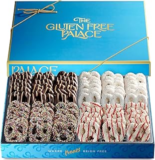 Chocolate Gift Box – Gluten Free Chocolate Covered Pretzels Purim Gifts – Heartfelt Mishloach Manot Treat Box and Sweet Gift for Him & Her (4 Flavors)