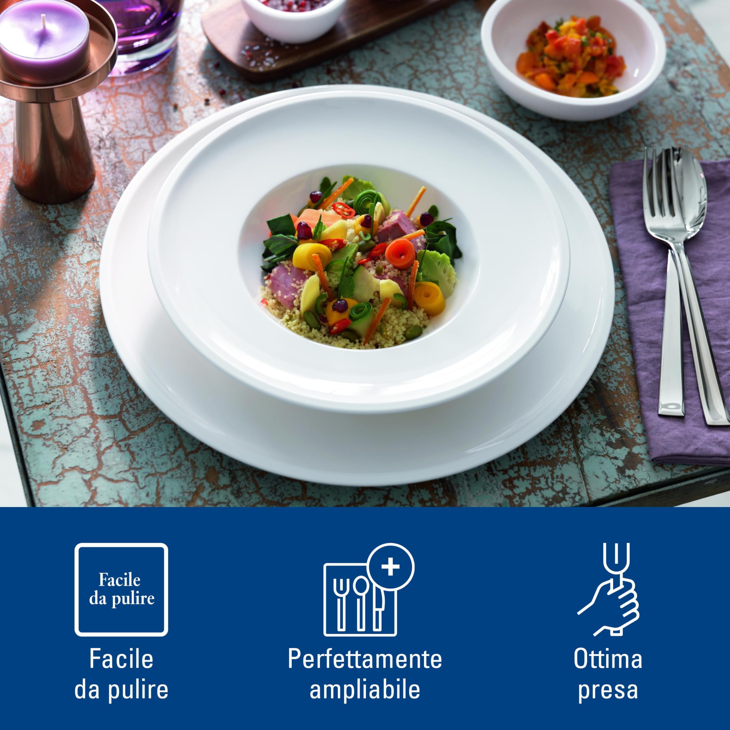 Villeroy & Boch Victor Servizio di Posate per 6 Persone, 30 Pezzi, Acciaio