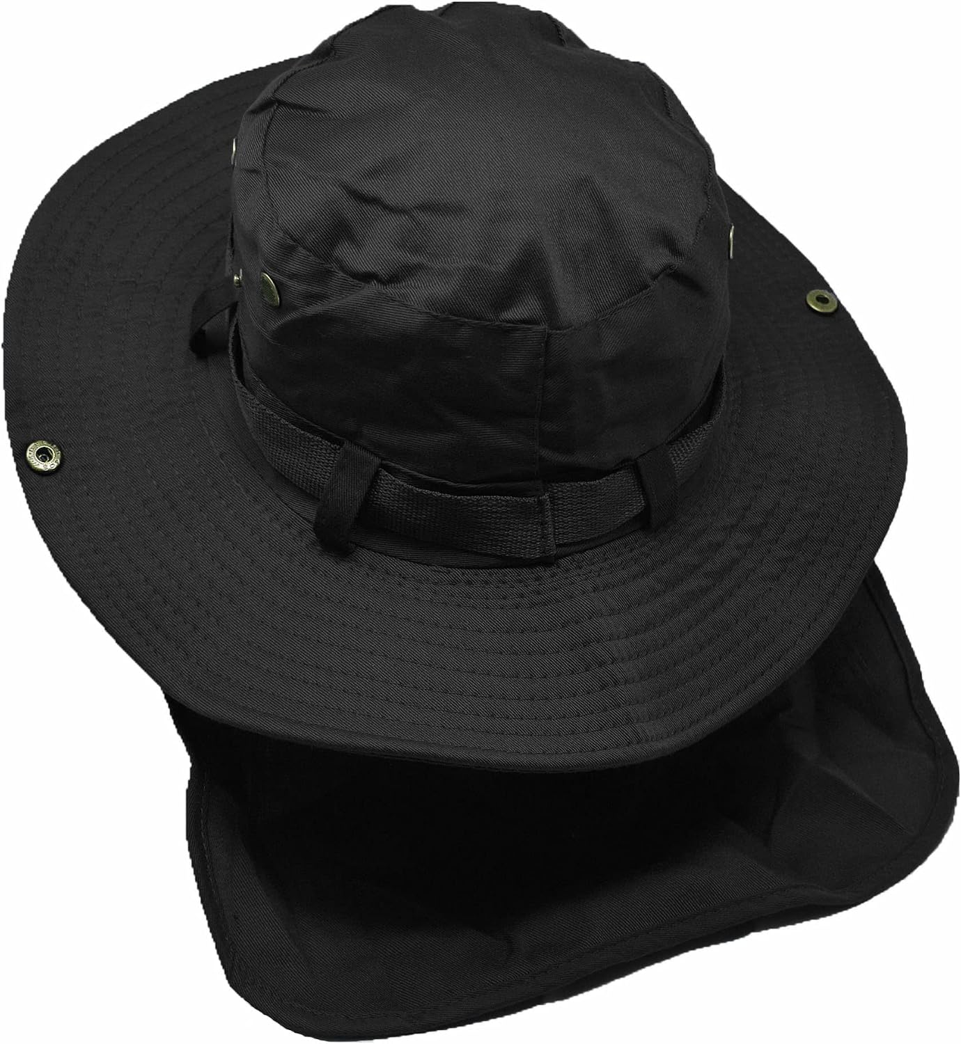  Bucket Boonie Hat with Neck Flap Cover Sun Safari Wide Brim Fishing Garden Hiking Cap thumbnail
