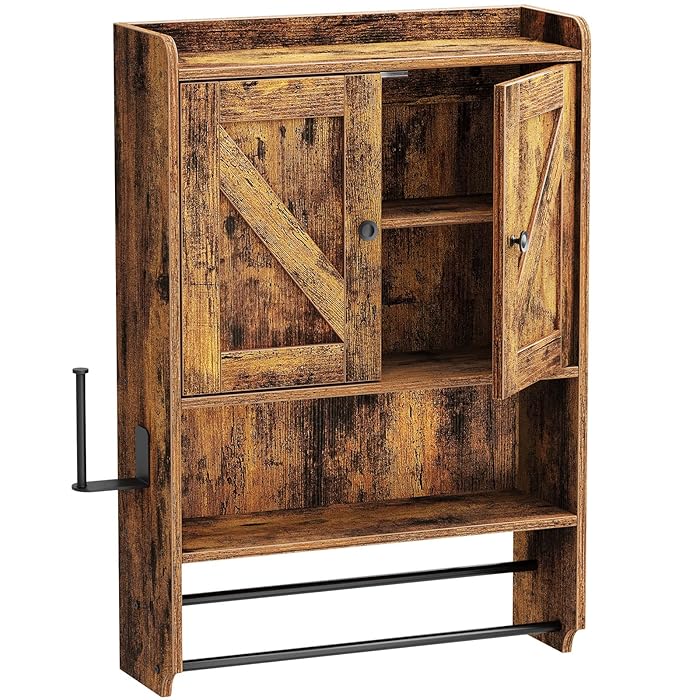 Buy Rolanstar Bathroom Wall with 2Door, Medicine with Adjustable Shelves, Over