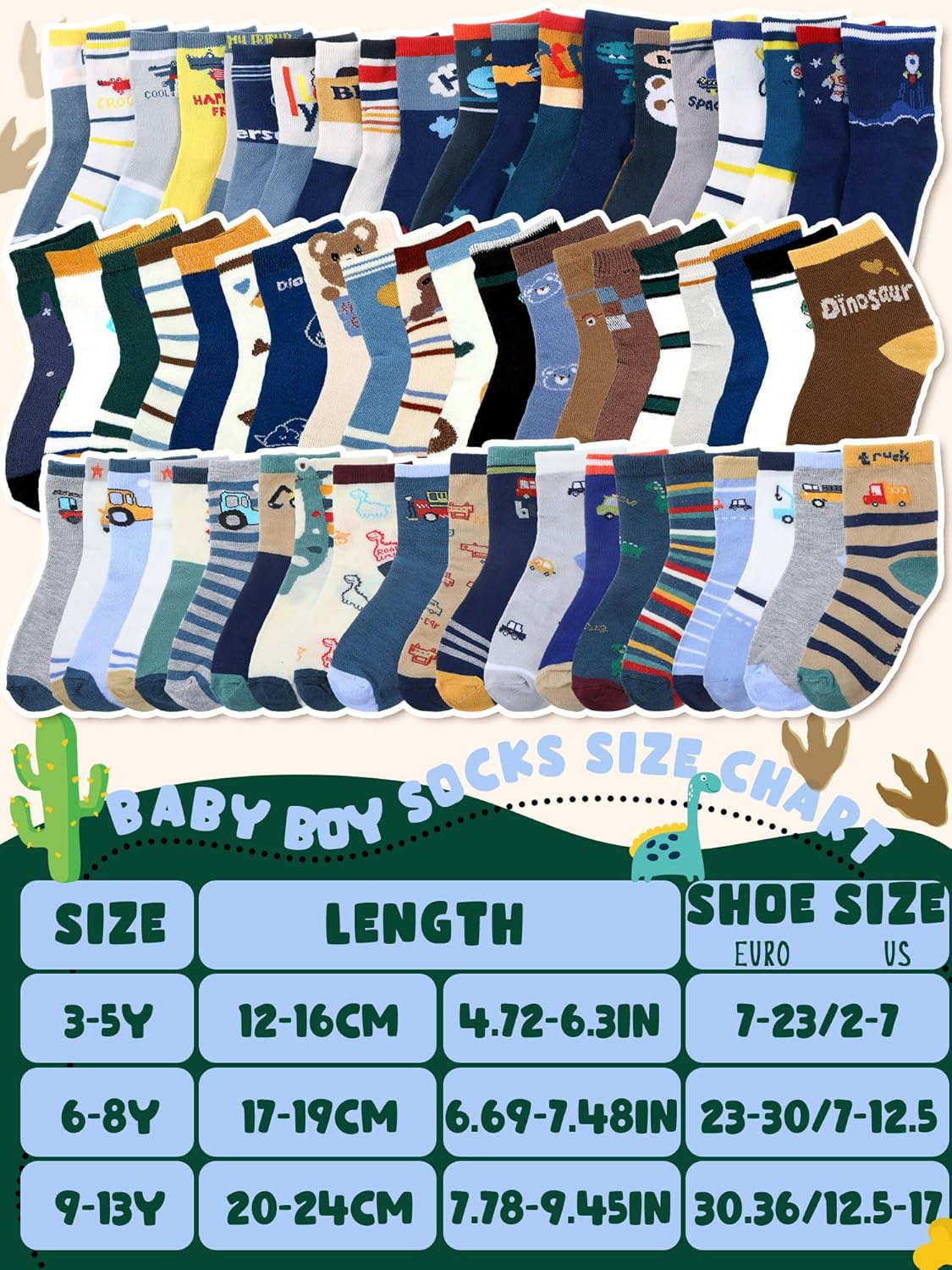 30/60 Pairs Kids Boys Girls Socks Sport Round Neck Boys Girls Dress Cotton Crew Socks for Toddler Kids Children - Image 4