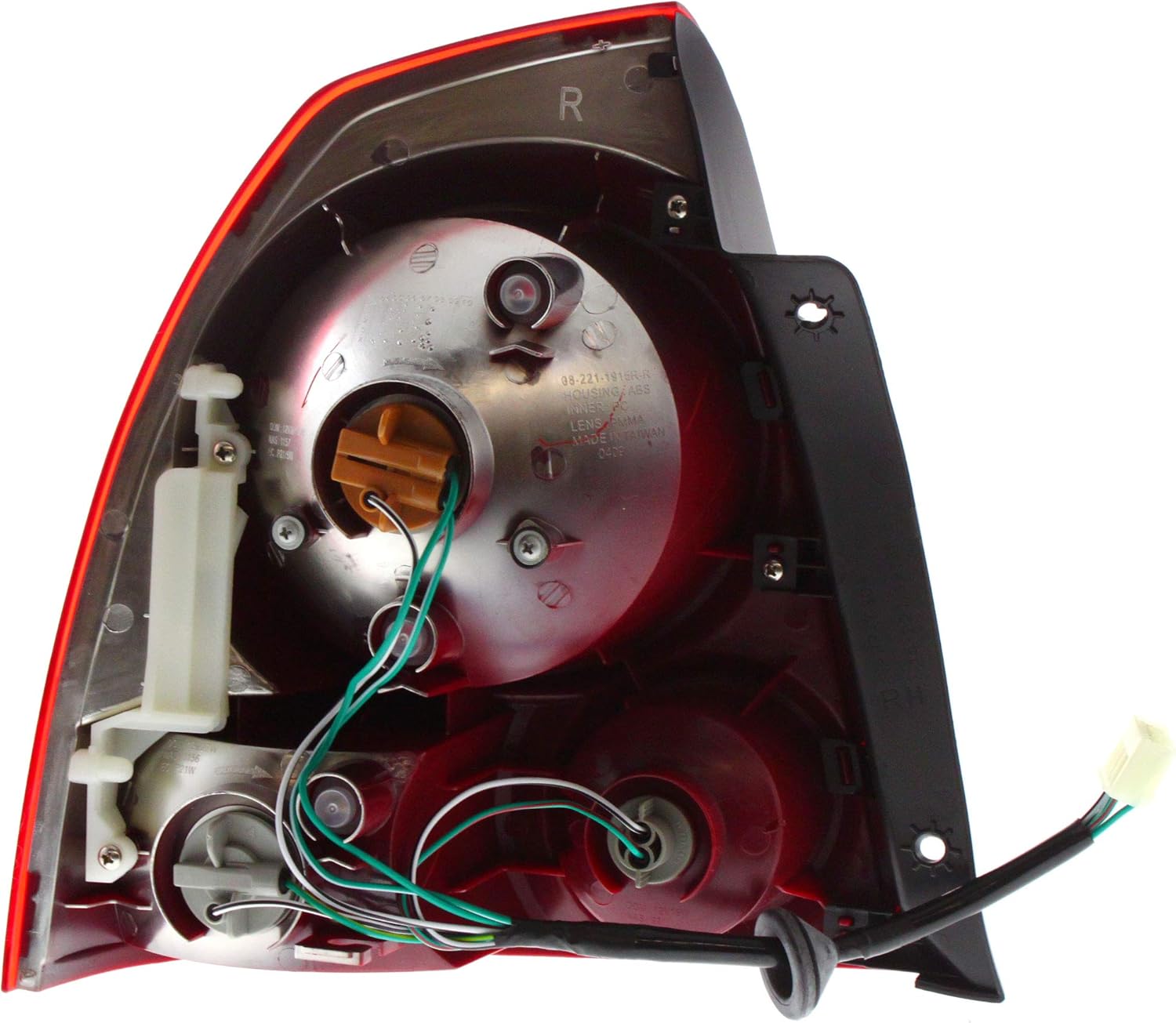 Evan-Fischer Tail Light Assembly Compatible with 2003-2005 Hyundai Accent Sedan Passenger Side