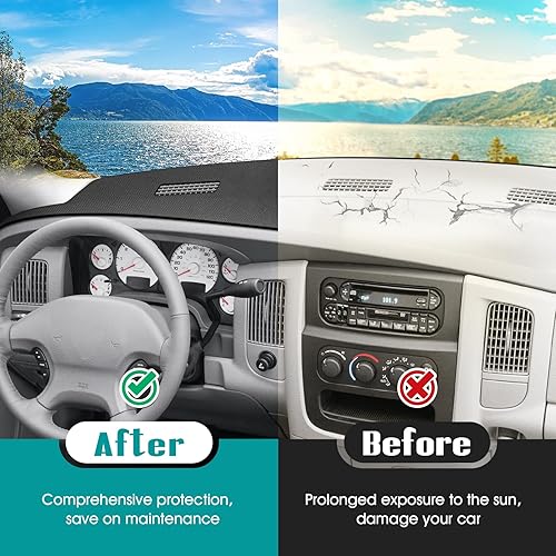 Miniatura 278 de FIILINES - Cubierta para tablero, accesorio para tablero de malla antideslizante, parasol sin reflejos y protector compatible con Toyota RAV4