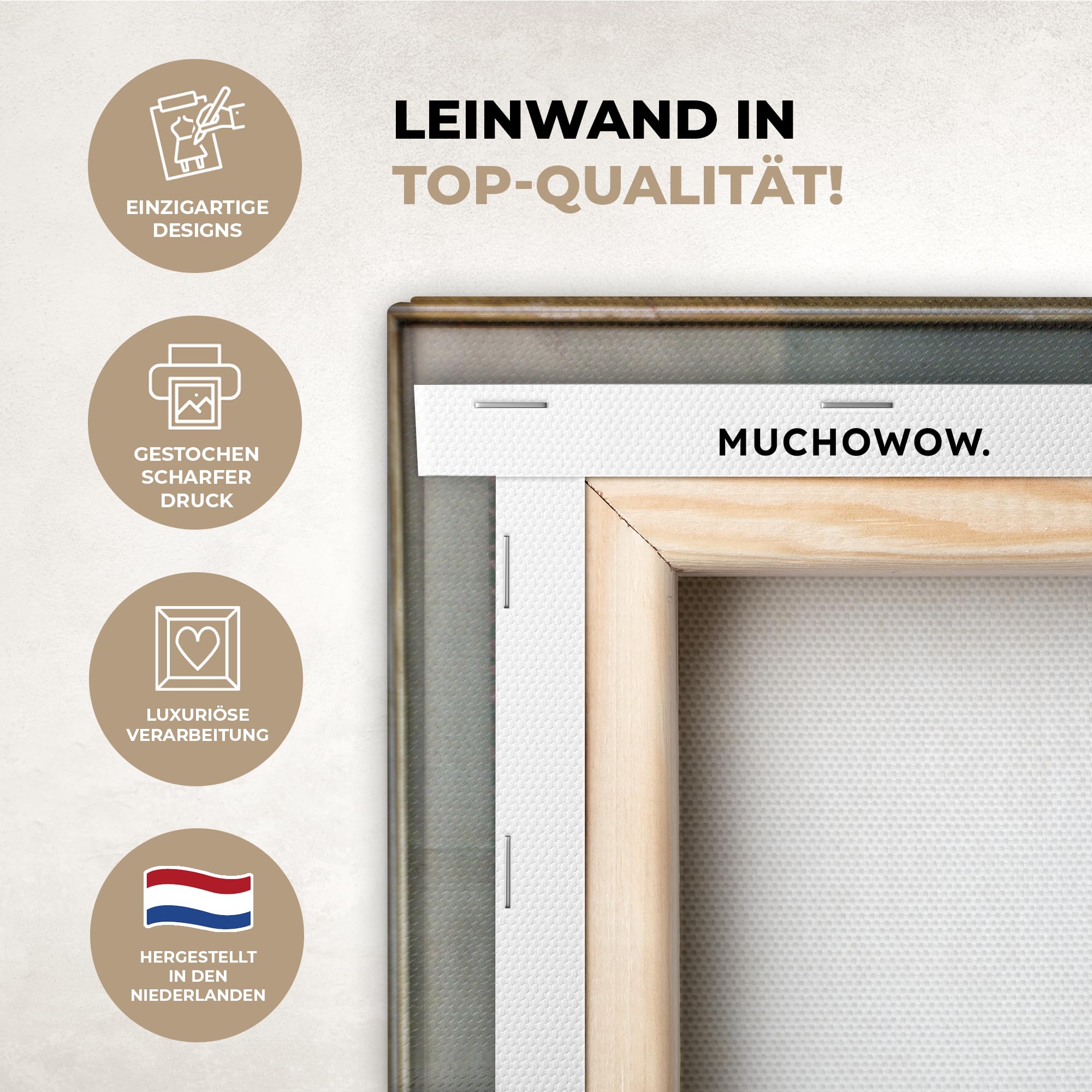 MuchoWow© Leinwand Bilder, Einzigartige Wanddeko mit Rahmen, Das letzte