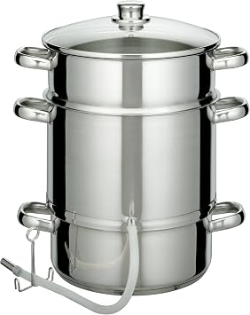 GSW Stahlwaren GmbH Fruit Juice Pot, Silver/Clear