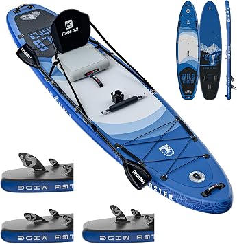 iTAOSTAR Wild Whisper 12x35 Inflatable Stand Up Paddle Board with Seat - Extra Wide Inflatable SUP Boards for All Skill Levels, Premium SUP Package with Full Accessories for Touring & Yoga
