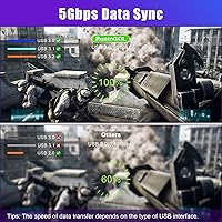 Vista 5 de 16FT Link Cable for Oculus Quest 21 Accessories with Adapter, VR Headset Cable with Separate Charging Port, USB 3.0 to USB C High Speed PC Data