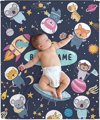 Miniatura 3 de Manta de dinosaurio personalizada para bebé, manta de dinosaurio para bebé, nombre personalizado para niños pequeños, recién nacidos, manta de