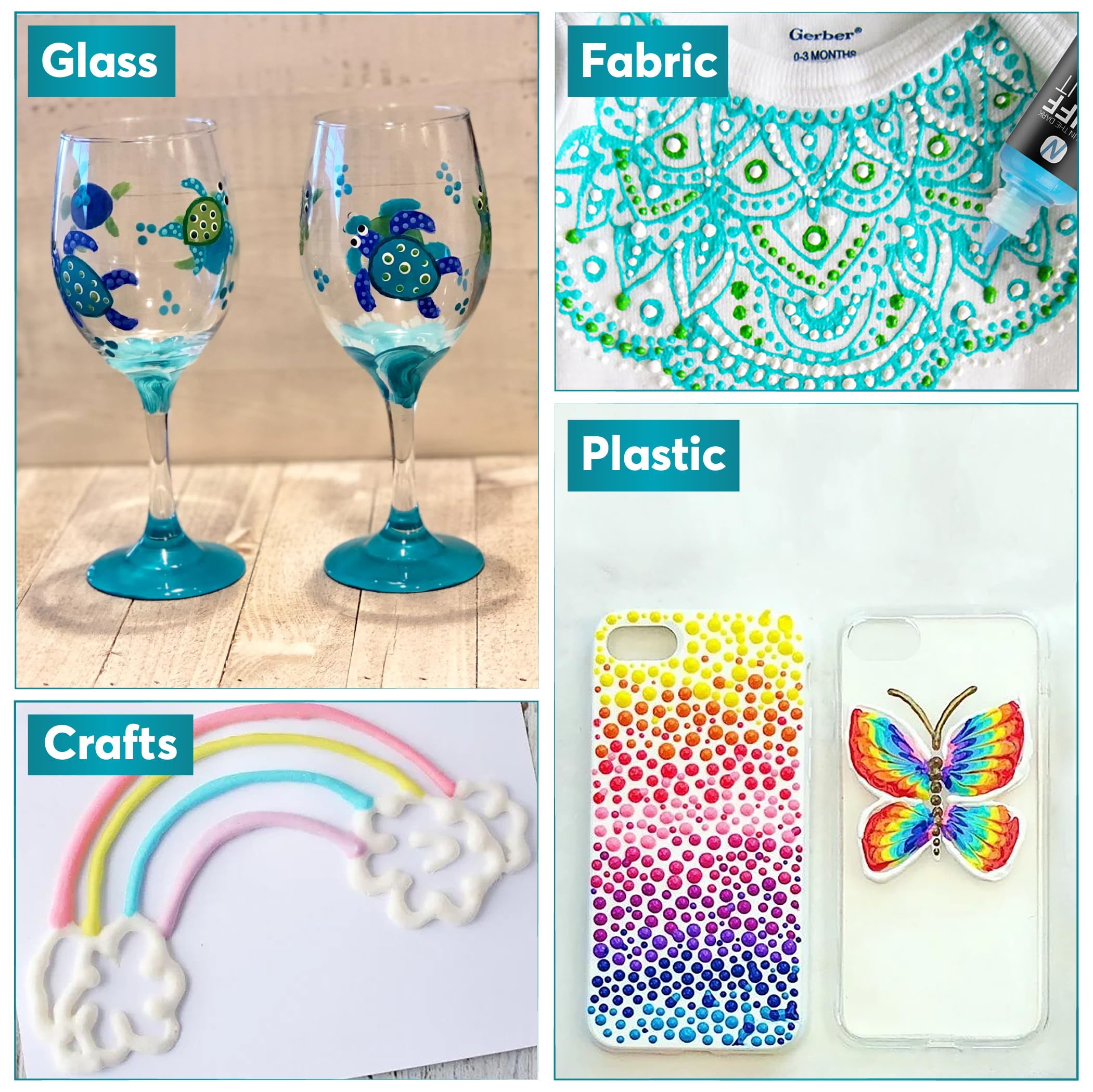 Puff Paint 12 Glow In The Dark Neon Colors Desertcart INDIA