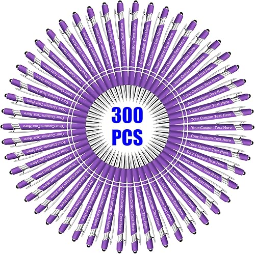 300 bolígrafos personalizados personalizados a granel, grabado gratuito con mensaje de nombre, bolígrafos personalizados para negocios, oficina,