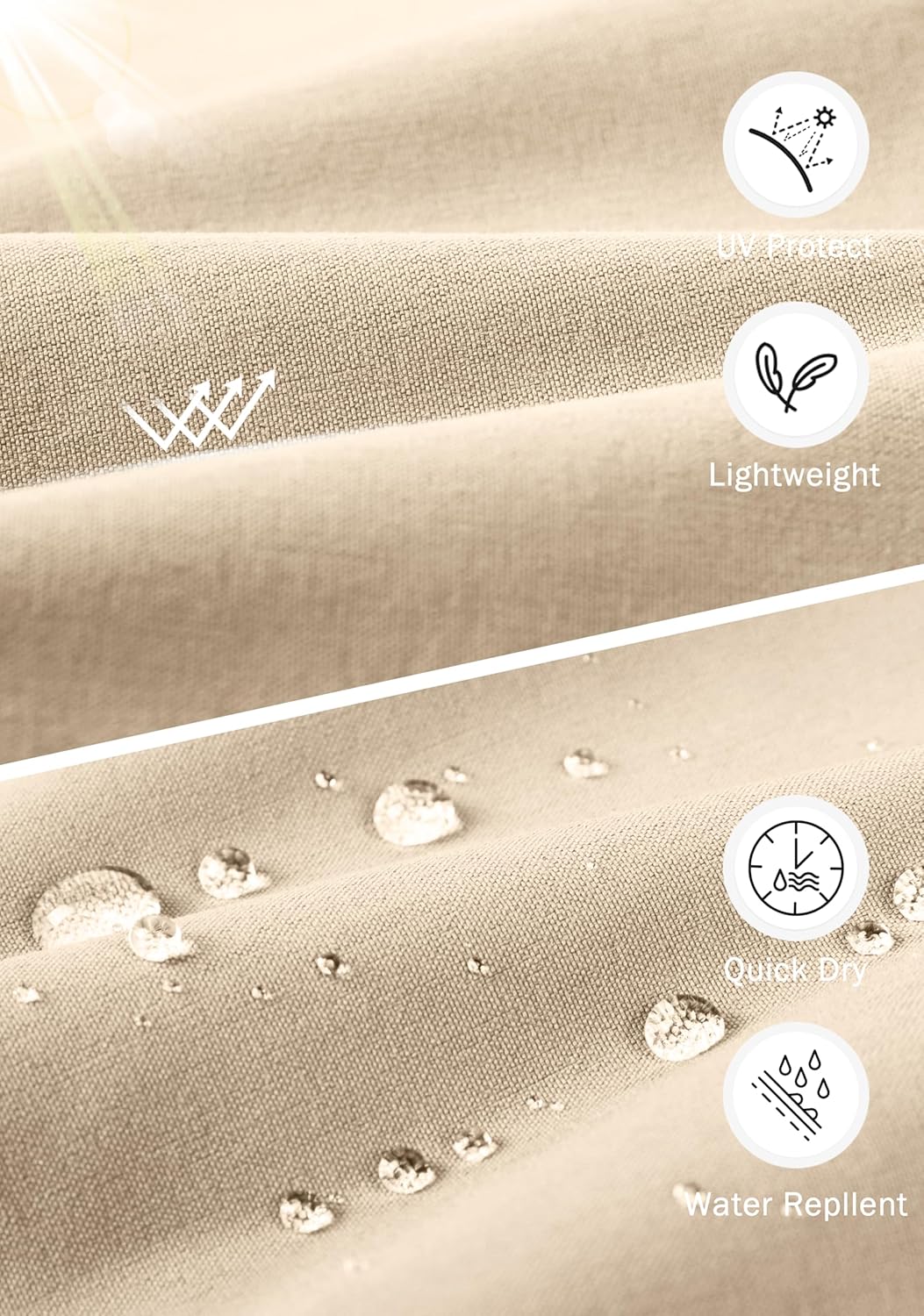 Pudolla Men's Lightweight Hiking Pants with 7 Pockets Quick Dry Water Resistant Fishing Travel Pants - Image 5