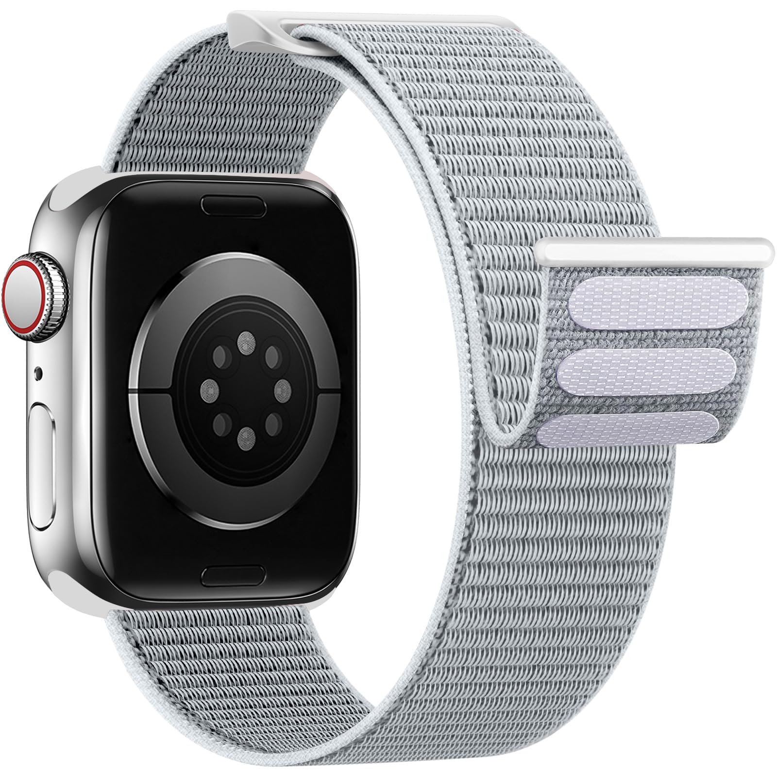 Yoohoo Nylon Straps Compatible with Apple Watch Straps 44mm 45mm 46mm 49mm 42mm(Series 3/2/1)Women Men,Upgraded Soft Nylon Replacement Bands for iWatch Series 11 10 9 8 7 6 5 4 3 2 1 SE3 Ultra3/Black — view 44