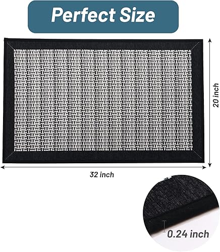 Miniatura 2 de Cognitixx Alfombras de cocina, antideslizantes, lavables, tapetes de cocina absorbentes con respaldo de goma, tapetes tejidos duraderos para cocina,
