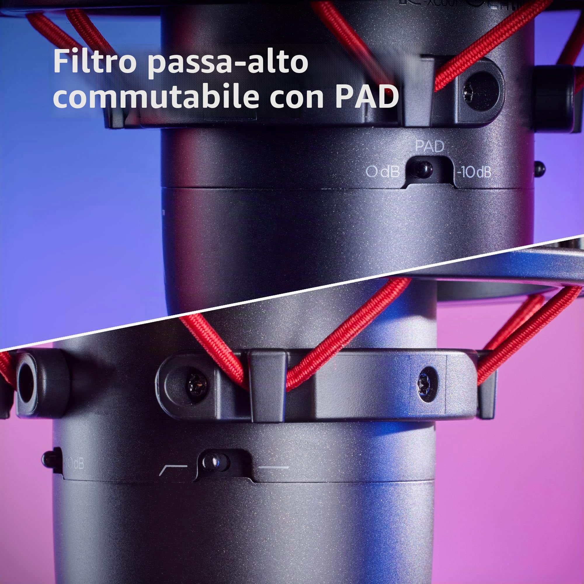 HyperX ProCast, Microfono XLR da Gaming, USB a condensatore, Anti-Vibrazione, FiltroPop, Illuminazione RGB, Tap-To-Mute, Streaming, Discord, Twitch, Discord, Youtube, per PC, PS5, PS4, Mac, Bianco
