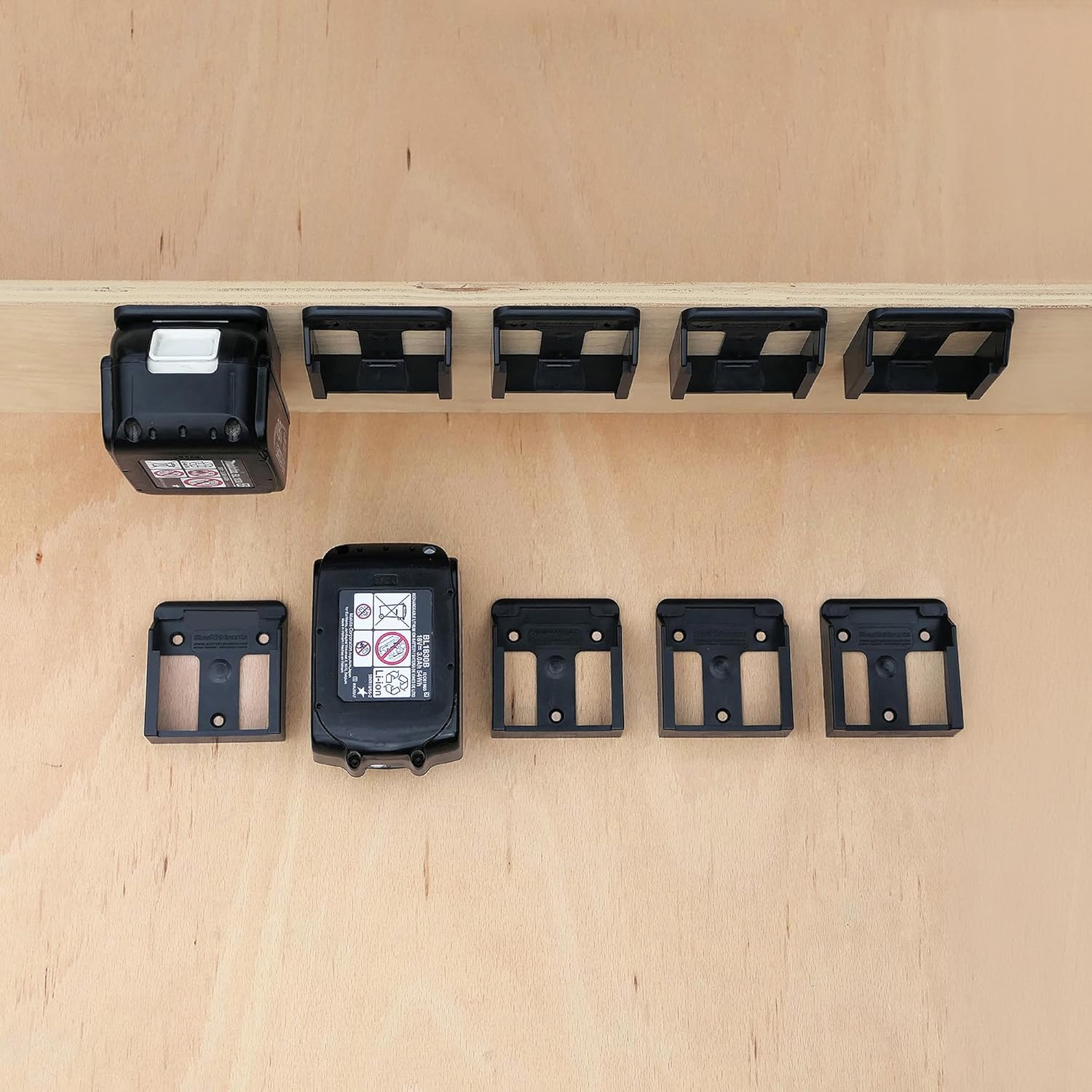 Makita 18V Compatible Battery Mounts & Organizers | 6-Pack of StealthMounts | Drill Holders, Battery Brackets & Battery Storage for Home Tools Organisation & DIY Garage Workshop Organisation.