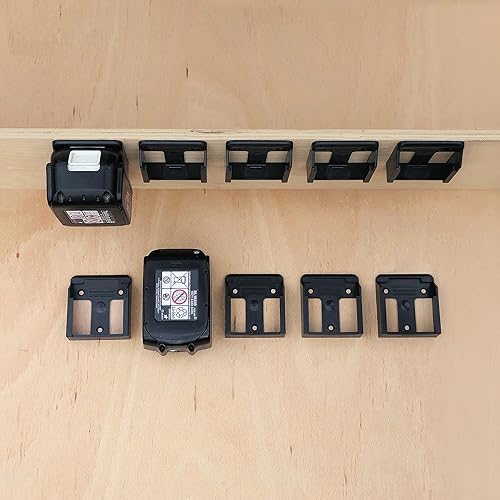 Miniatura 4 de StealthMounts Soporte de batería compatible con Makita 18V (paquete de 6) - Soportes de batería azules  Fabricado en el Reino Unido