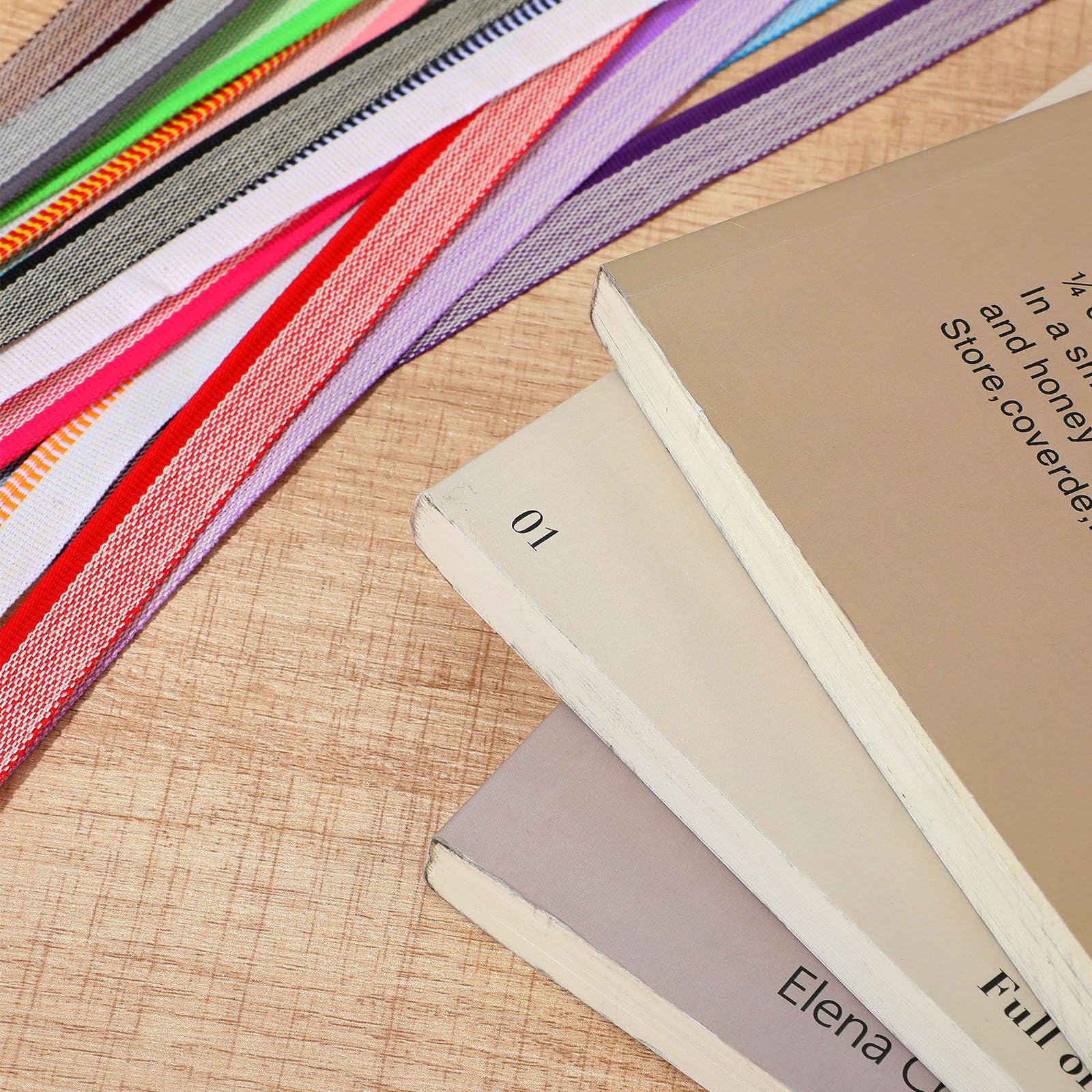 Buchbinder-Endbänder, 30 x 1,3 cm breit, Baumwoll-Buchstützen-Materialien, zuschneidbare Buchbindungs-Sets für Anfänger, Schulbedarf, 52 Stück (mehrfarbig)