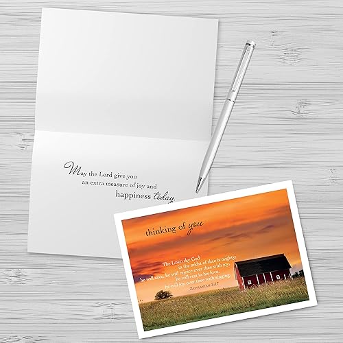 Miniatura 5 de Faithfully Yours - Tarjetas de felicitación Pensando en ti - Escritura bíblica - (caja de 12)