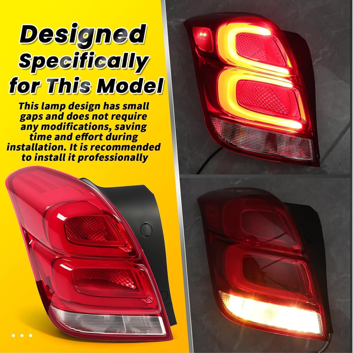Left Tail Light Assembly Compatible with Trax LT/Premier 2017-2022 Rear Brake Light Back Lamp Driver Side 42750549 GM2800298‎ (Left)