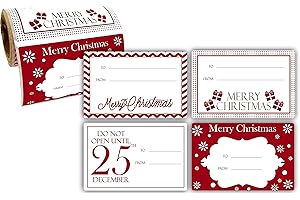 Christmas Gift Tags - Jumbo Stick On Assortment of 60 Labels, Modern...