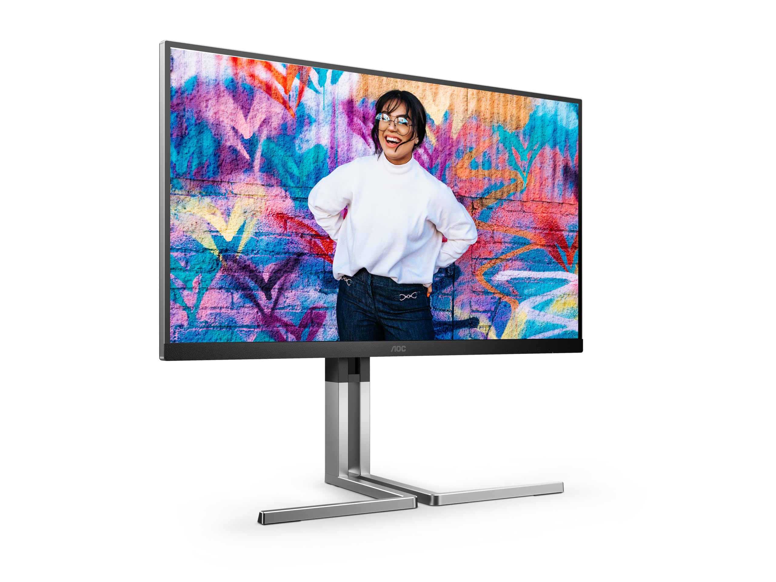 Aoc q27u3cv 68. 6cm (27") | qhd (2560 x 1440) ips | 75hz 4ms | profesionalni monitor 1 Aoc q27u3cv 27 inch wqhd graphic monitor 75hz, ips qd panel, 4ms gtg, adaptive sync, vesa hdr400 (certified), height adjustment, speakers, (2560x1440 hdmi 1x 1. 4 dp 1x 1. 4 usb hub) black/silver : komponentko