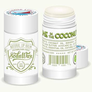 SodaWaxTM Natural Lip Balm 2-Pack LIME IN THE COCONUT 1.2oz/34g