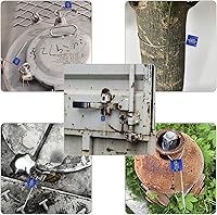 Vista 6 de 100 sellos de cable de acero azul con código de barras, sellos numerados para camiones de alta seguridad, lazos de seguridad autobloqueantes