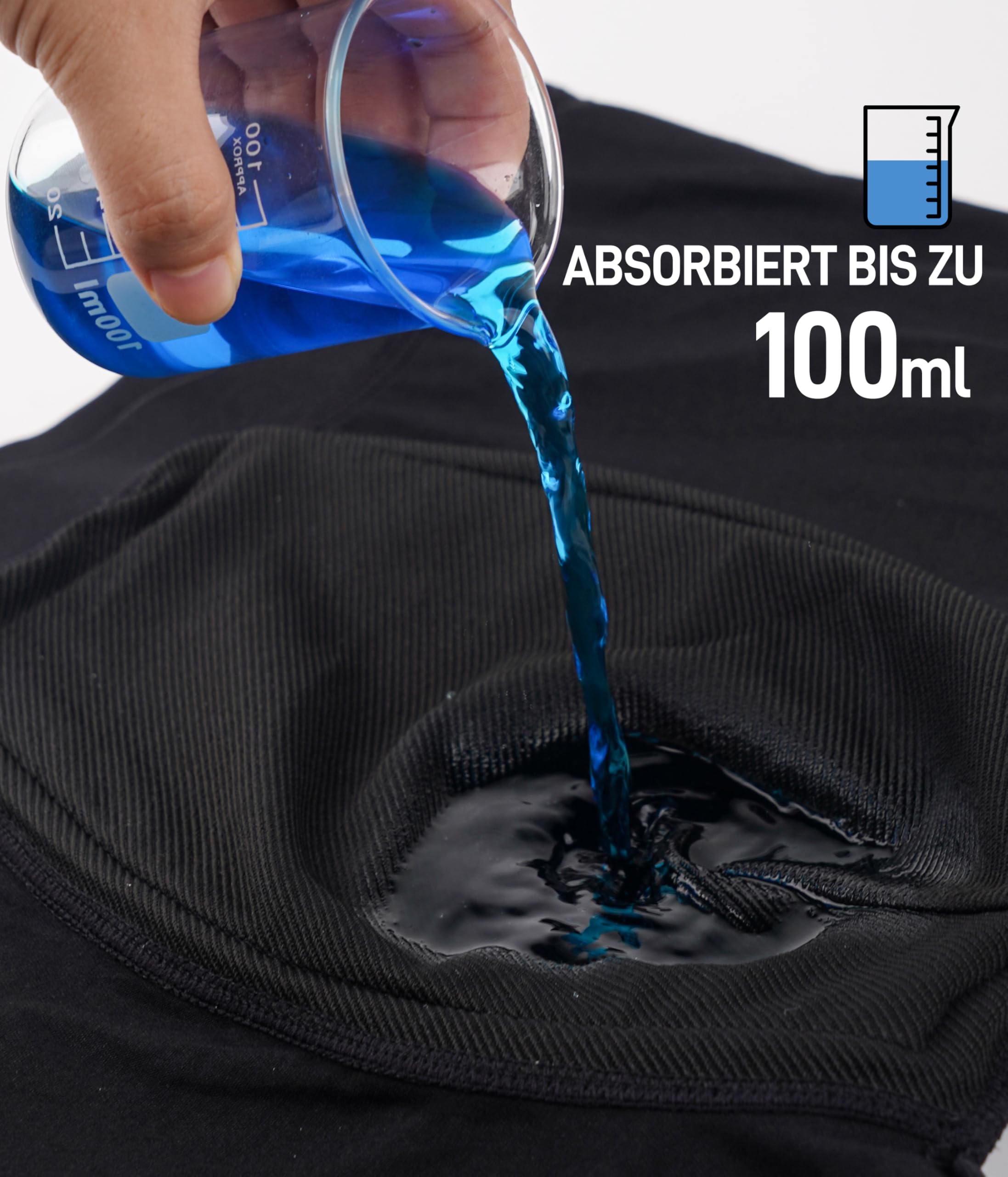 Pantalones de incontinencia para hombre, 150 ml, absorbentes, paquete de 5 unidades, lavables de algodón con almohadillas protectoras, ropa interior a prueba de fugas, control de olores