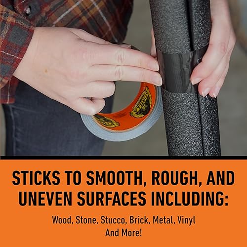 Miniatura 3 de GORILLA Cinta adhesiva, para conductos, de uso general, resistencia triple en capas, para interior y exterior, cubierta resistente al clima, 1.88