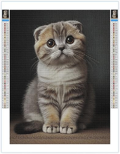 Miniatura 8 de Kits de pintura de diamantes para adultos, lindo gato siamés redondo de taladro completo 5D diamantes gemas arte taladro kits de decoración del