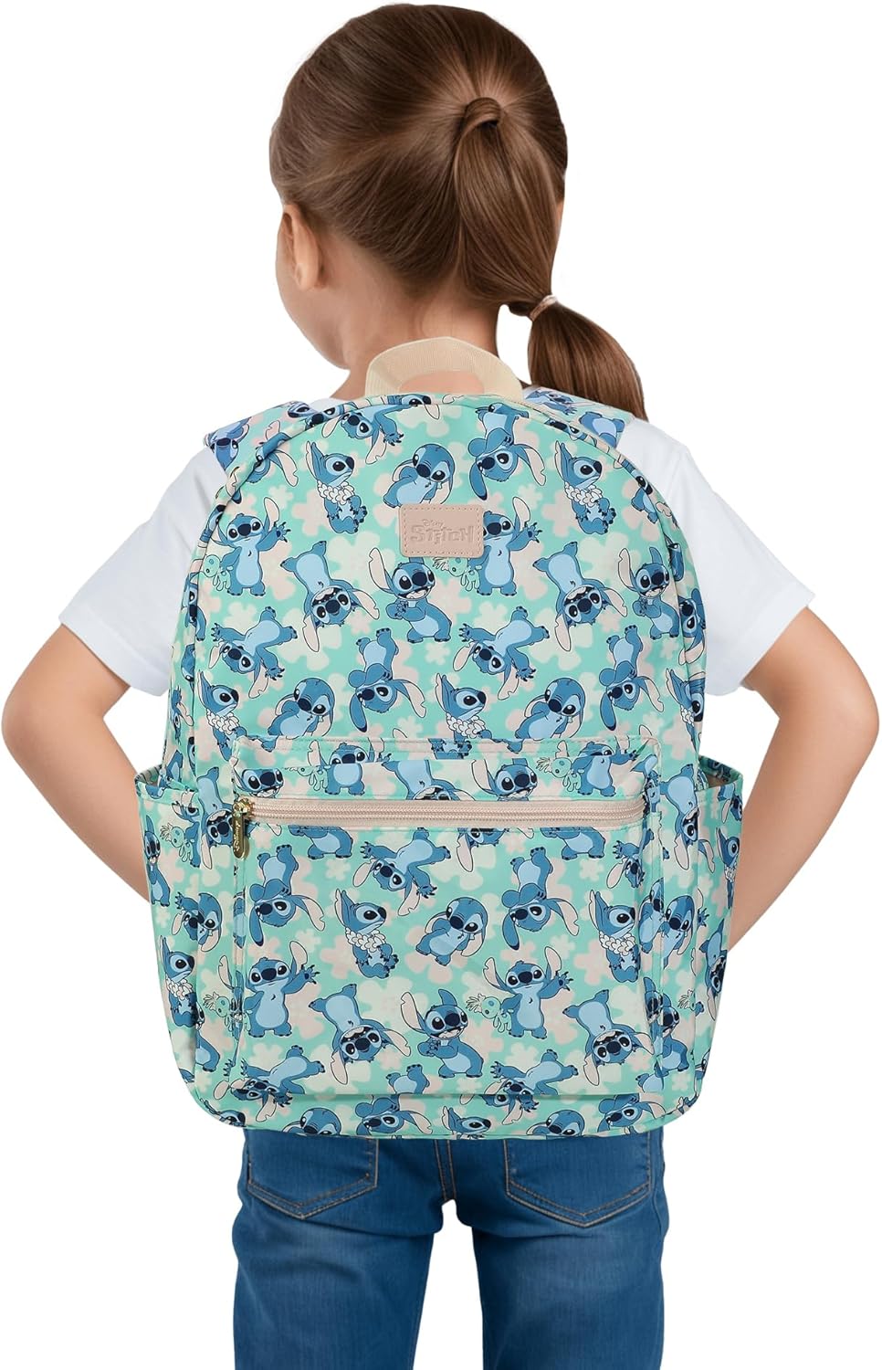 Disney's Stitch All-Over Print Adult 16.5" Nylon Adult Travel Backpack - Image 7