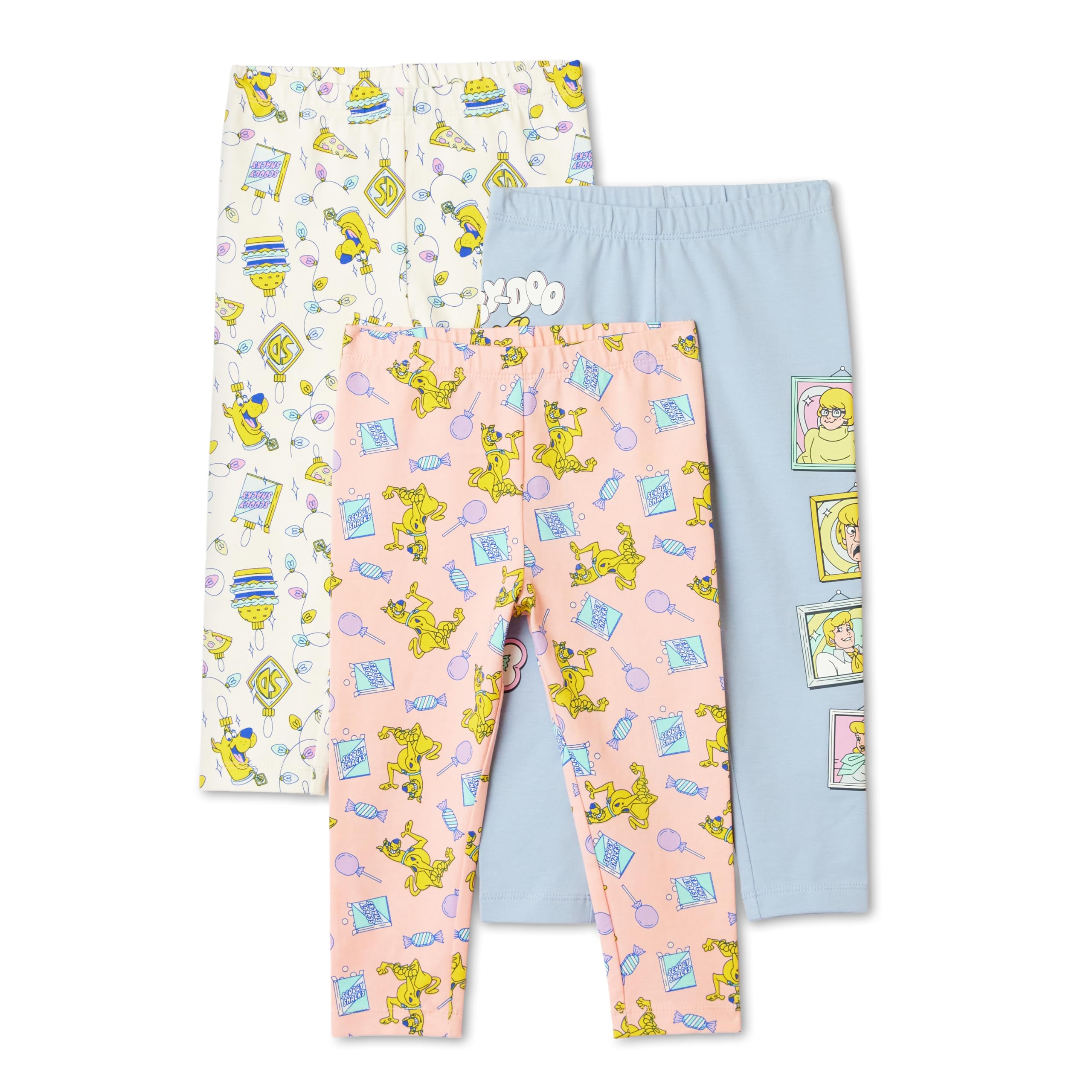 Amazon Essentials Girls' Cotton Stretch Leggings, Multipacks