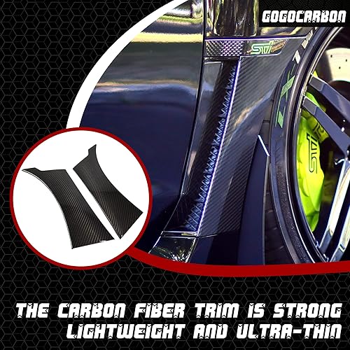 Miniatura 4 de Cubierta de superposición de guardabarros en piezas OEM para SUBARU WRX/WRX STI 2015-2021 Exterior de fibra de carbono seca real ligera fuerte con